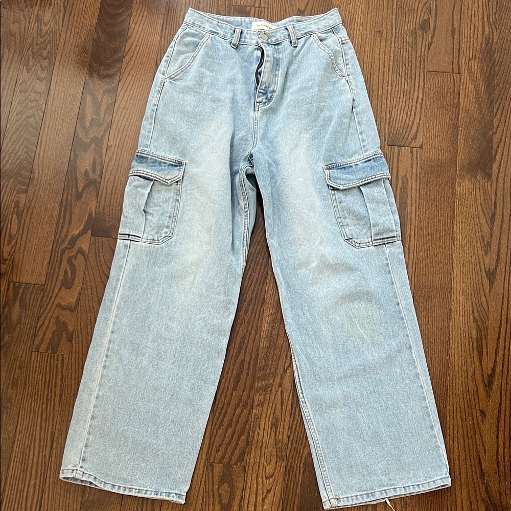 The Frankie Shop Light Wash Cargo Jeans